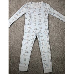 Kissy Kissy Blue Puppy Dog Star Pima Cotton Pajama Set Size 6 Long Sleeve